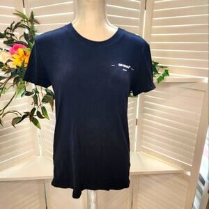 MAIN LABEL BLACK GREEN TEE SIZE XS (OVERSIZED SEE MEASUREMENTS)
